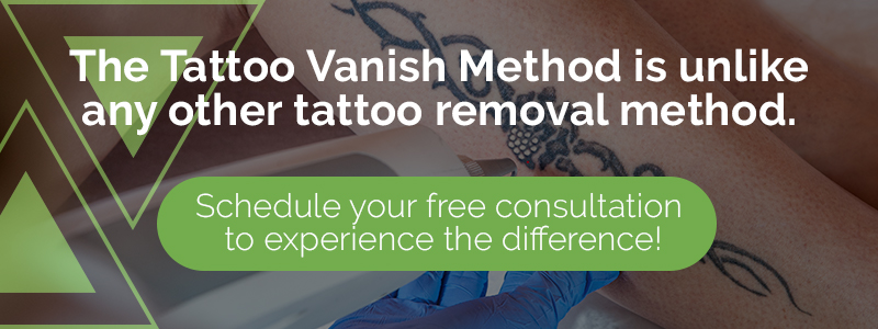 The Tattoo Vanish method is unlike any other tattoo removal method.
